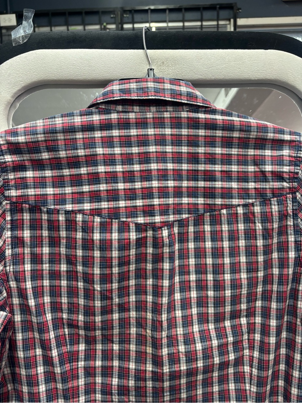 H&M Red, White & Blue Plaid Button-Up Shirt - Picture 3 of 4